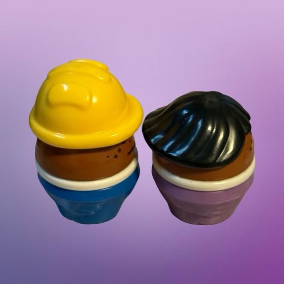 Vintage Little Tikes Toddle Tots Afrian American Couple Construction Figure - Picture 5 of 6